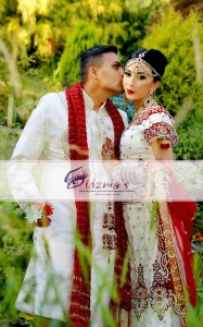 great picture of an Asian Couple at their wedding
