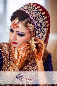Gorgeous Pakistani bride on her Barat day. In full makeup