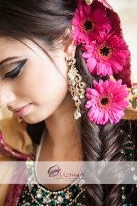 Asian wedding pictures. Bride on her mehndi day