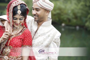 Photo Shoot of an Asian Couple on their wedding day.