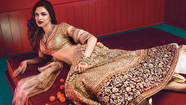 Asian Bride Wearing Choli Lehnga